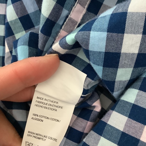 IZOD Long Sleeve Checkered Plaid Pattern Button Down Shirt XXl - Picture 6 of 9